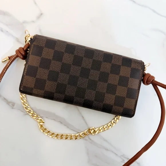 Excellent Louis Vuitton Damier Ebene Sarah wallet with strap - Picture 5 of 15